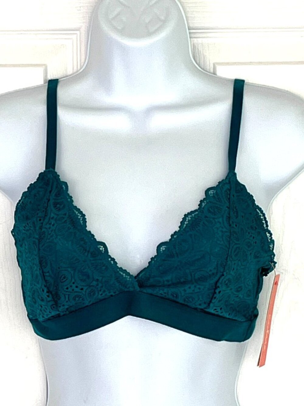 Lot of 3 Colsie Triangle Bralettes sz M Teal NWT Lace Mesh Fairy Pull-On